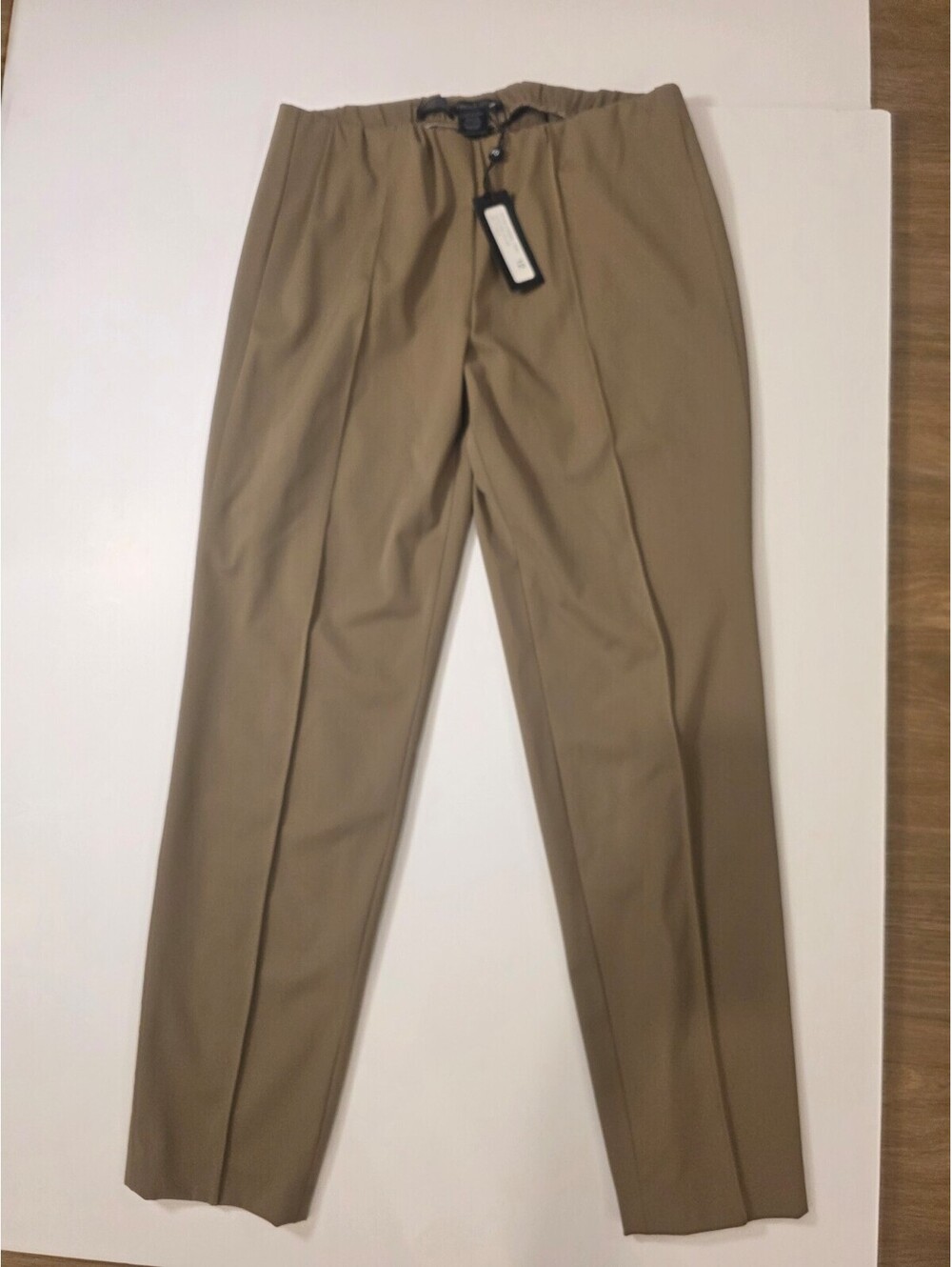 NWT Fabrizio Gianni Stretch Pull-On Pants Olive Tan Women’s Size 12 Made in USA